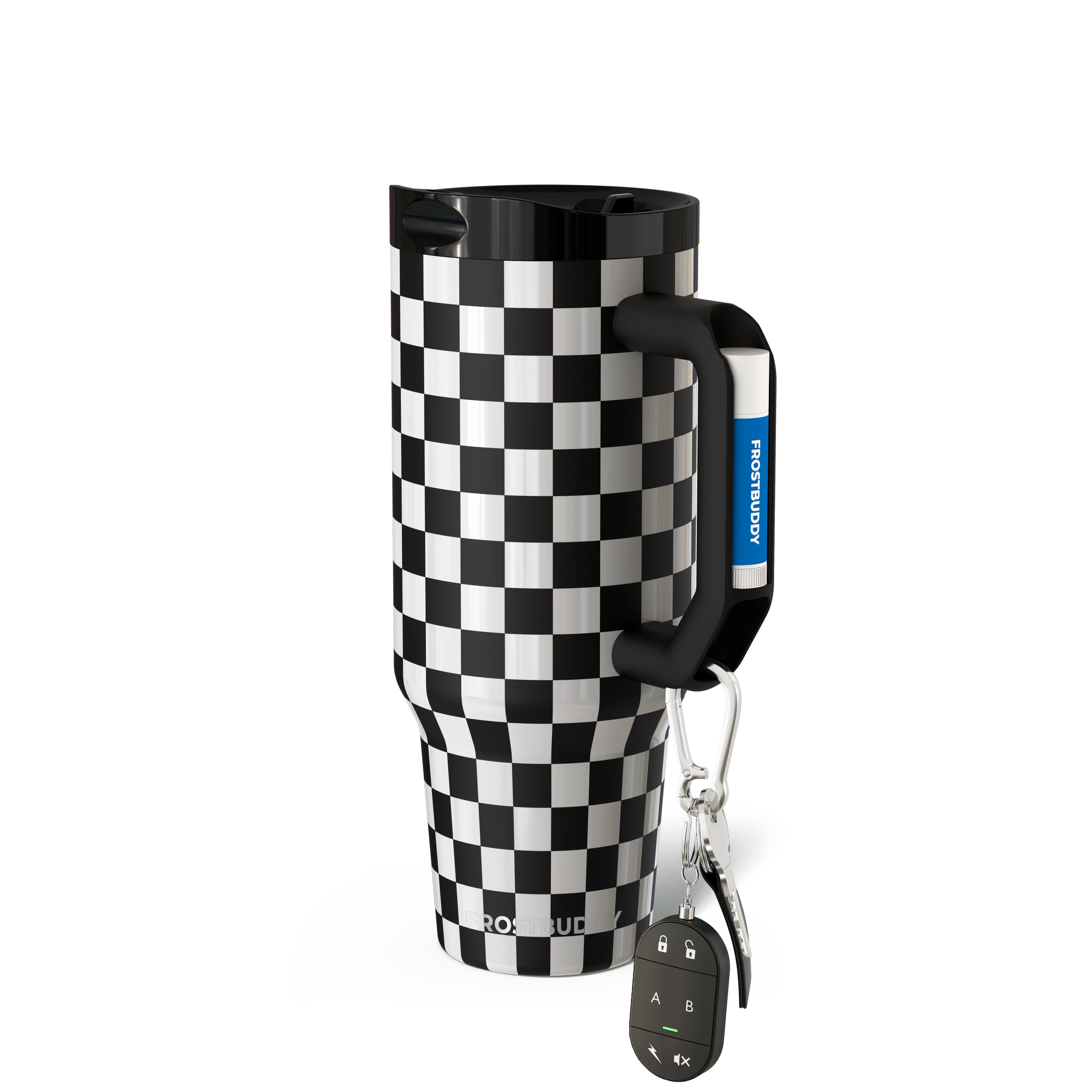Thicc Buddy 40oz | Black & White Checkered